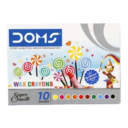 Doms WAX CRAYONS 10 Shades(Pack of 5)