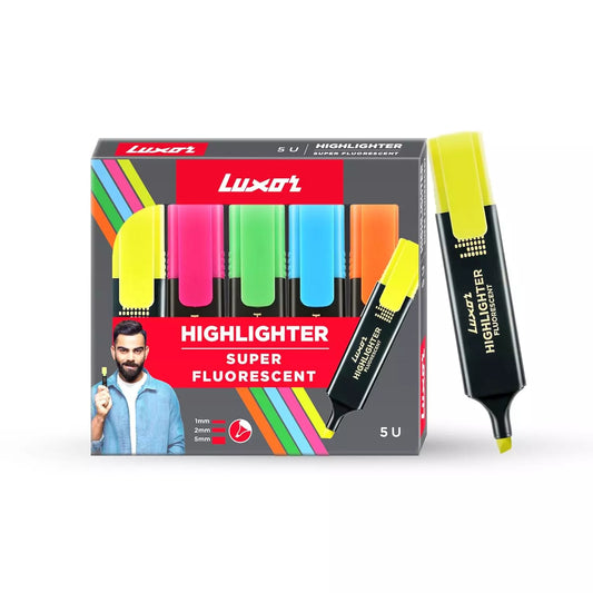 Luxor SUPER FLUORESCENT Highlighter (Set of 5)