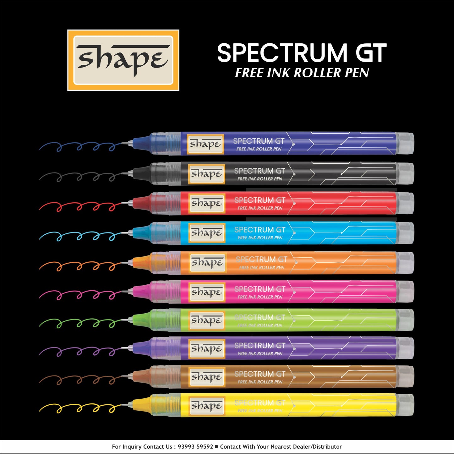 Shape SPECTRUM-GT Assorted Roller Pen