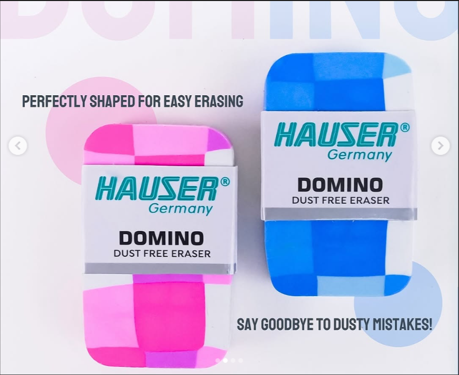 Hauser Artz DOMINO Eraser (Pack of 10)