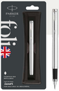 Parker FOLIO STAINLESS STEEL FOUNTAIN PEN WITH CHROME TRIM