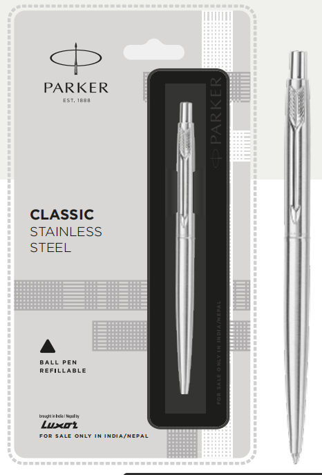 Parker CLASSIC STAINLESS STEEL Ball Pen With Chrome Trim