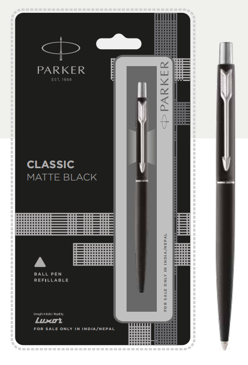 Parker CLASSIC MATTE BLACK Ball Pen With Chrome Trim