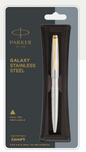 Parker GALAXY STAINLESS STEEL Ball Pen with Gold Trim