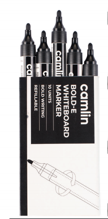 Camlin BOLD-E WHITE Board Marker (2 Pcs)