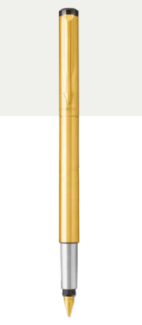 PARKER VECTOR GOLD FOUNTAIN PEN WITH GOLD TRIM