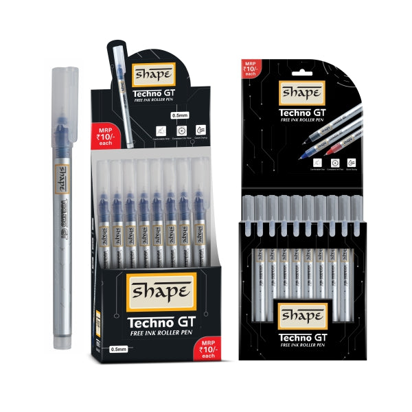Shape TECHNO-GT Roller Pen (Pack of 10)