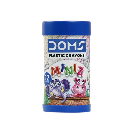 Doms MINIZ Plastic Crayons (12 Shades)
