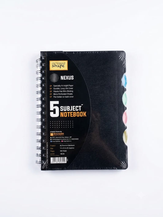 Shape A5 Premium 5 Subject Notebook (Ruled)