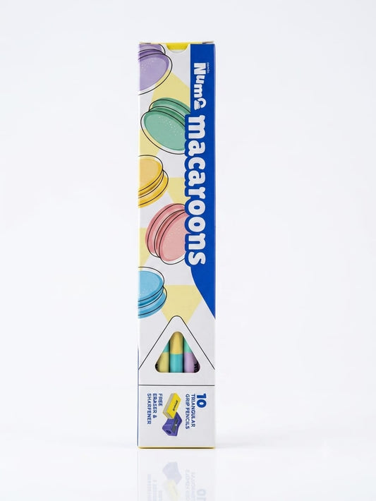 Camlin Numo Macaroons Triangular Grip Pencils (Pack of 10)