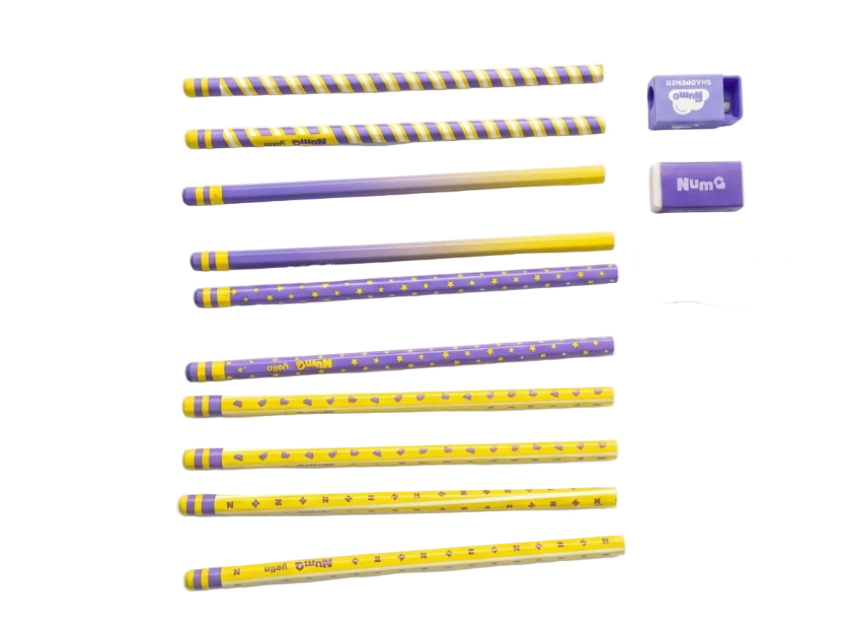 Camlin Numo Yella Hexagonal Grip Pencils (Set of 10)