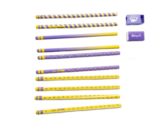 Camlin Numo Yella Hexagonal Grip Pencils (Set of 10)