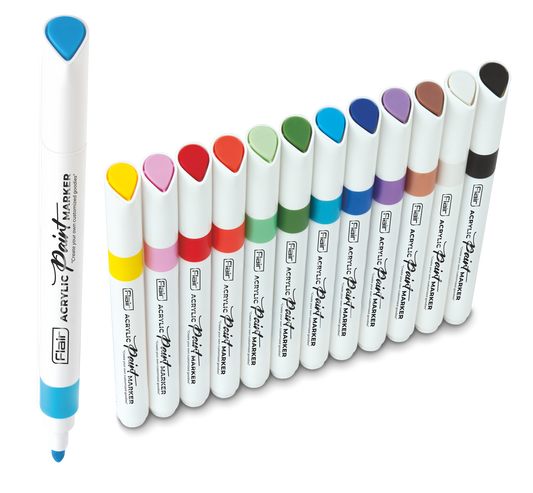 Flair ACRYLIC PAINT Marker (Set of 12)