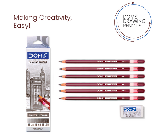 Doms DRAWING Pencil (Set of 6)
