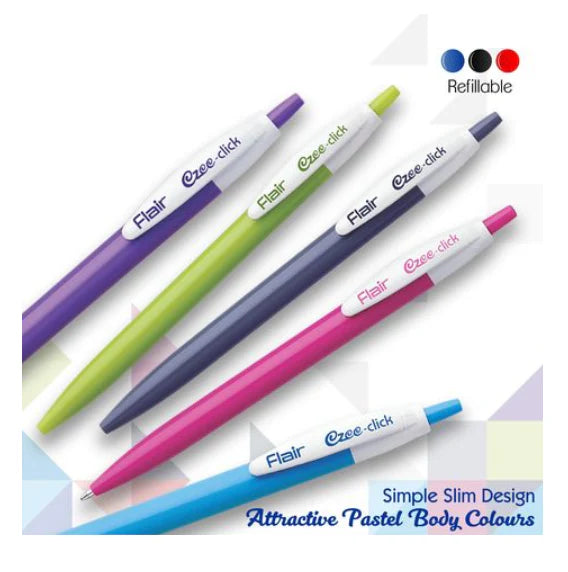 Flair EZEE- CLICK Ball Pen (Pack of 10)