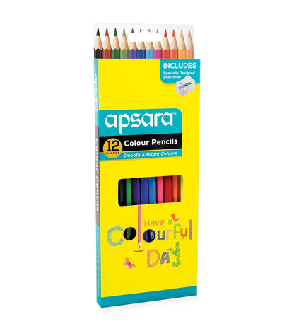 Apsara Pencil Colour FULL SIZE (12 Shades)