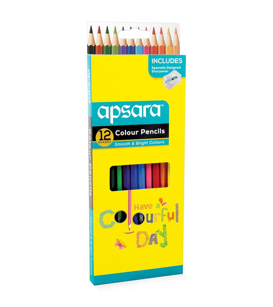 Apsara Pencil Colour FULL SIZE (12 Shades)