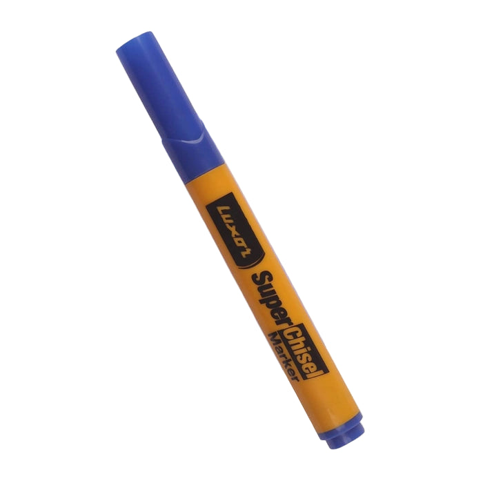Luxor SUPER CHISEL Marker- Blue/ Black/ Red/ Green (Pack of 5)