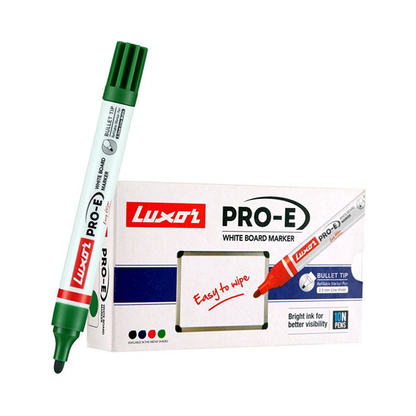 Luxor PRO-E WHITE BOARD Marker- Blue/ Black/ Red/ Green (Pack of 2)