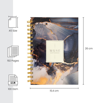 Scholar A5 Muse Wirebound Notebook (192 Pg)