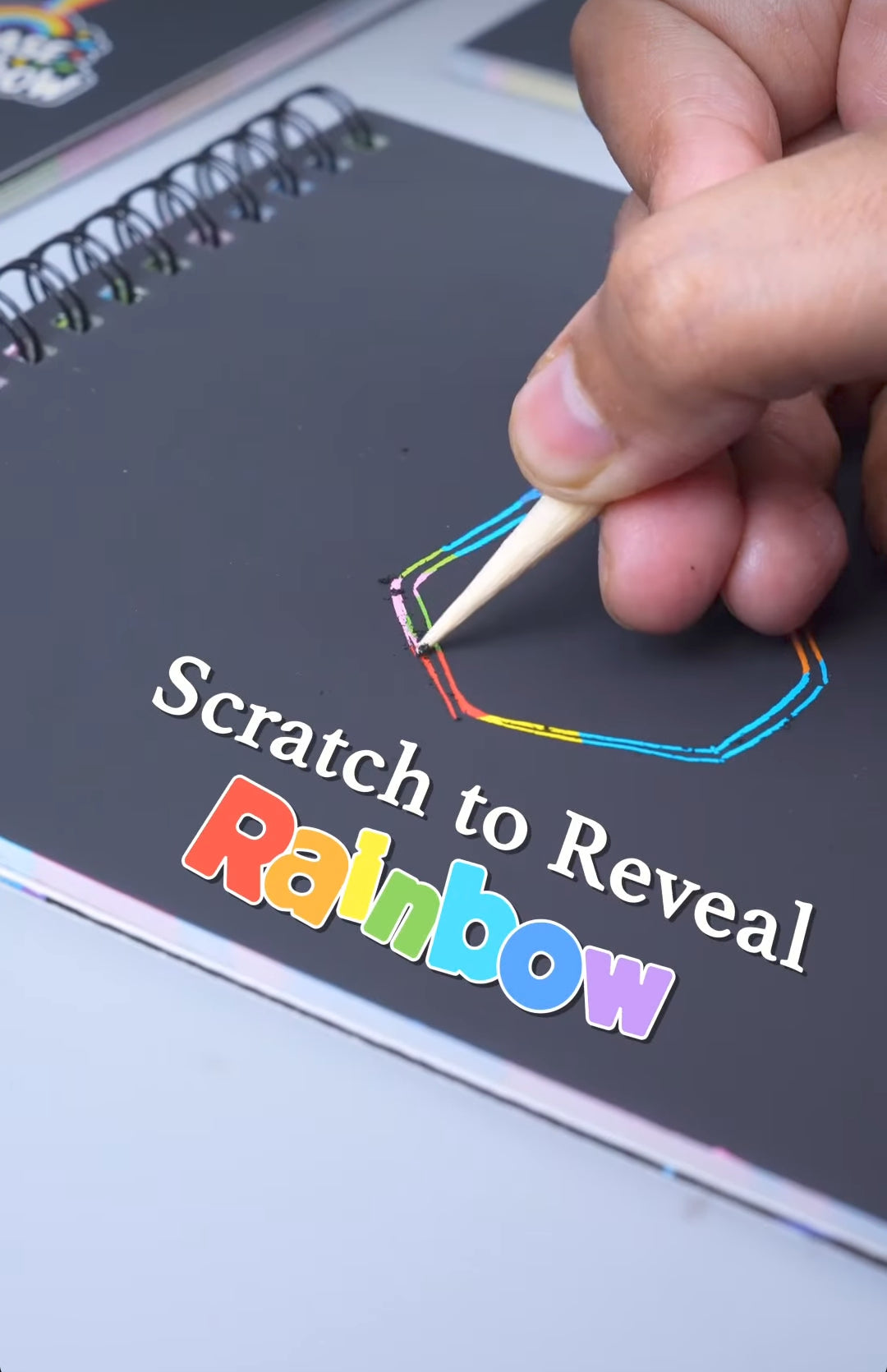 Shape Rainbow Scratch Sheets (Pack of 4)