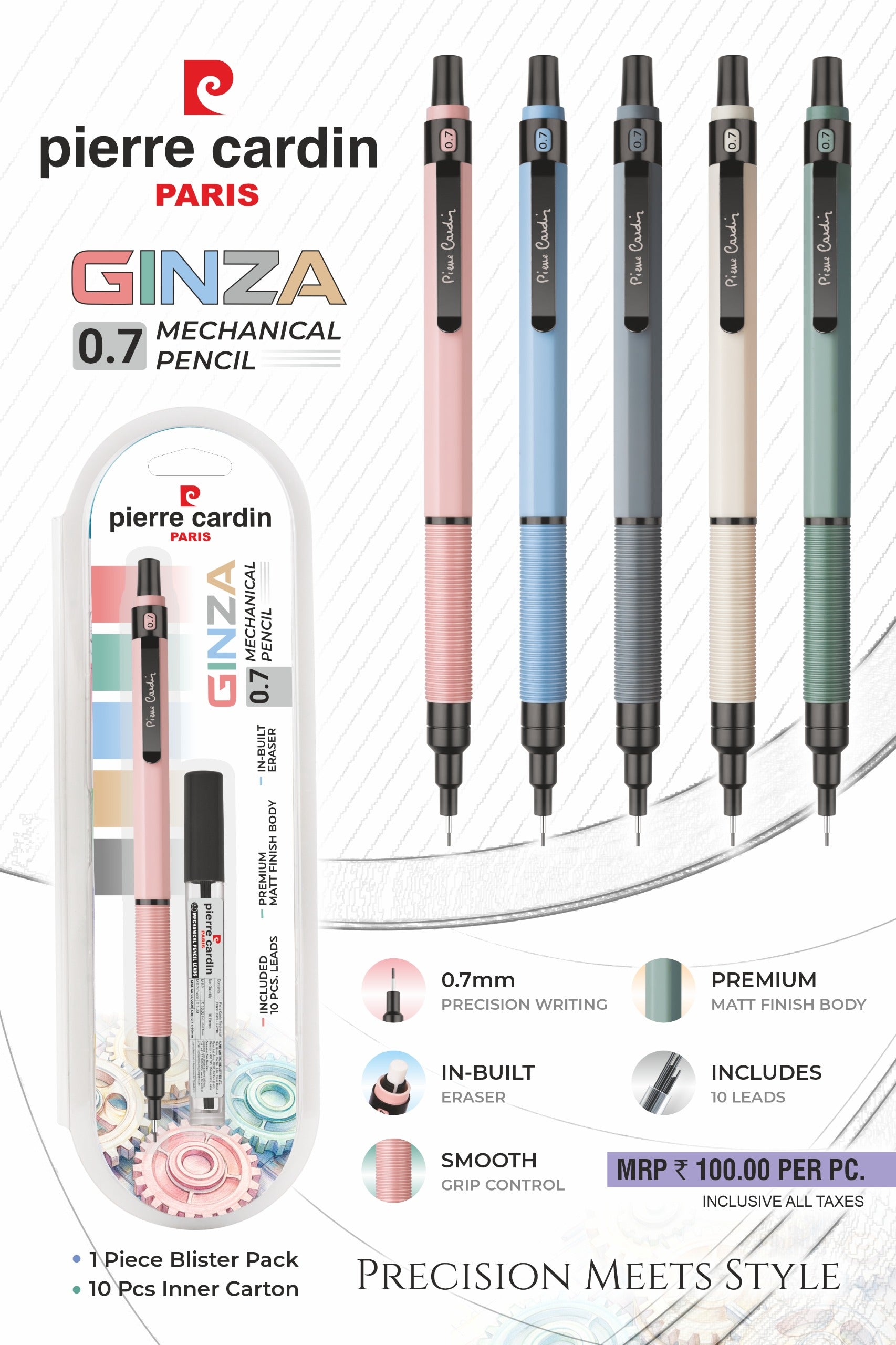 Pierre Cardin GINZA 0.7MM Mechanical Pencil – Stationery Wale Bhaiya
