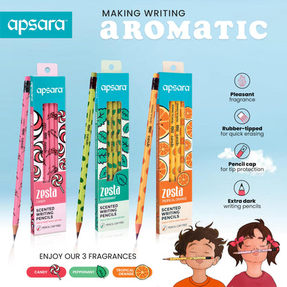 Apsara Zesta Scented Writing Pencils (Pack of 6)
