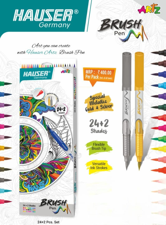 Hauser Artz BRUSH PEN 24+2 Shades