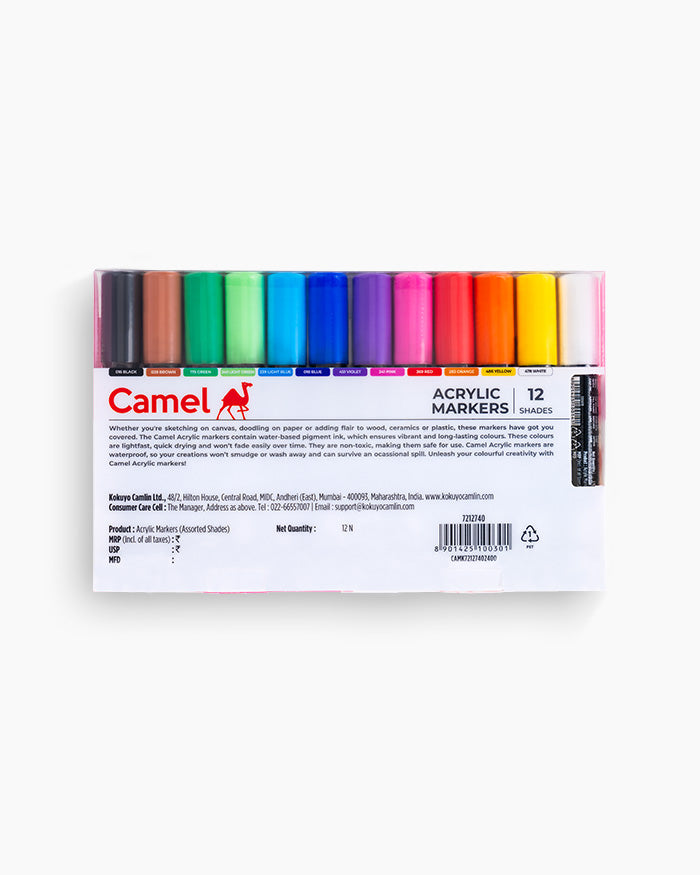 Camel Acrylic Markers (Set of 12)