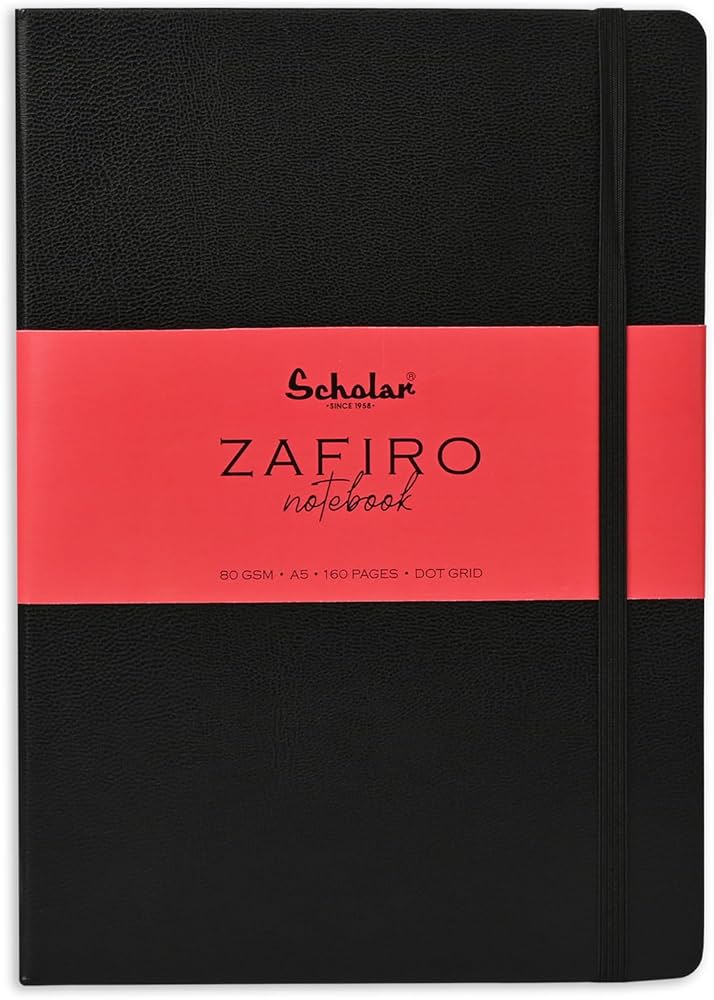 Scholar ZAFIRO A5 Notebook (160 Pg) (Dot Grid)