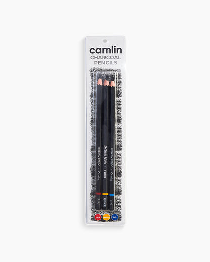 Camlin Charcoal Pencil (Set of 3)