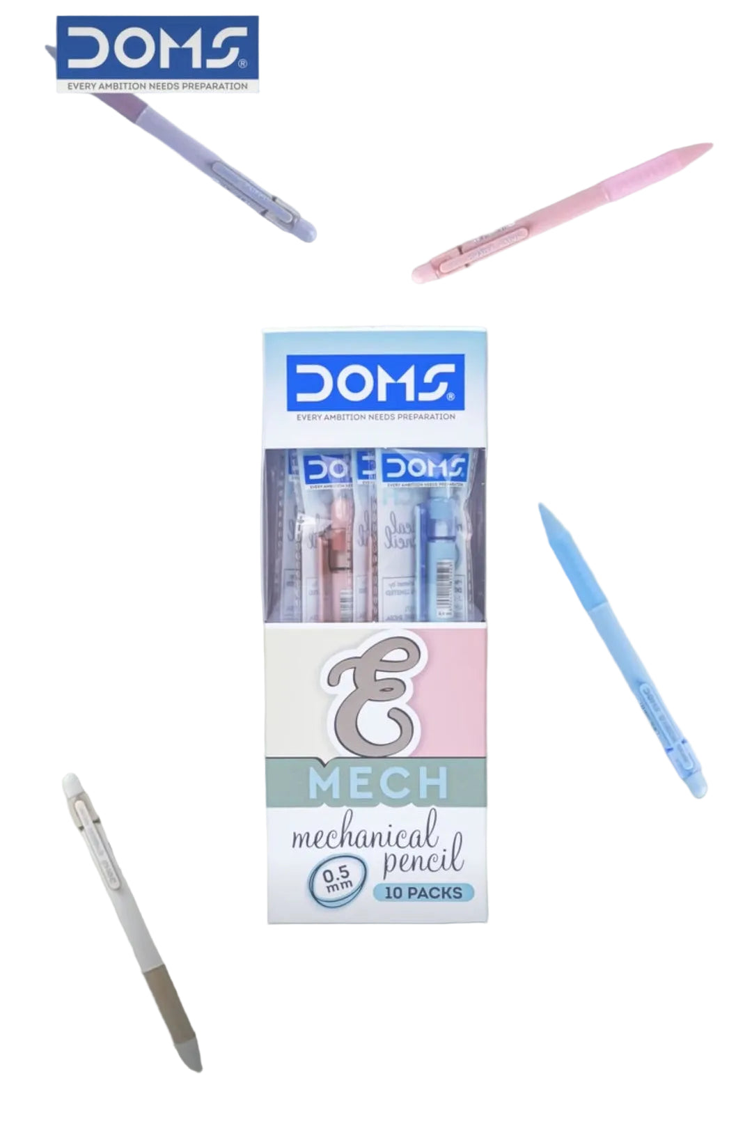 Doms E-Mech 0.5MM Mechanical Pencil (Pack of 10)