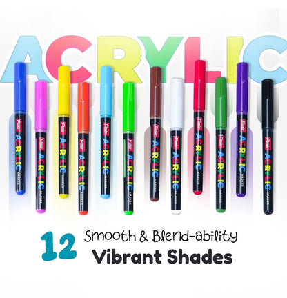 Flair Liquid Acrylic Marker -12 Shades