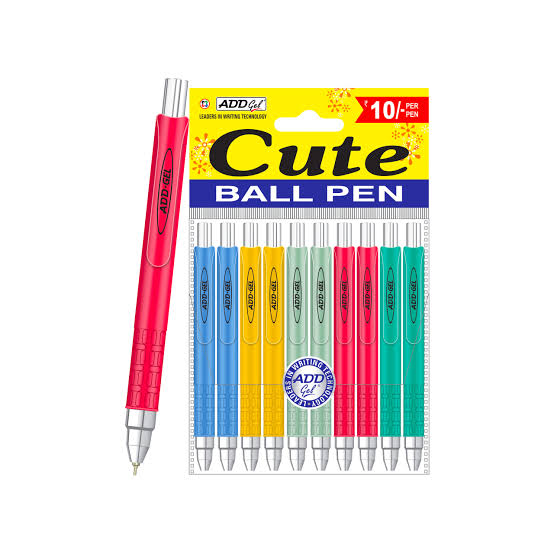 Add Gel CUTE Ball Pen (Pack of 10)
