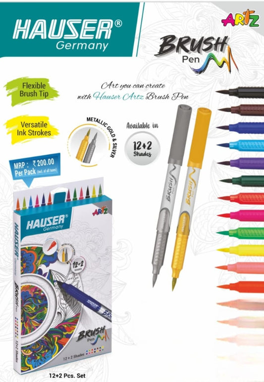 Hauser Artz BRUSH PEN 12+2 Shades