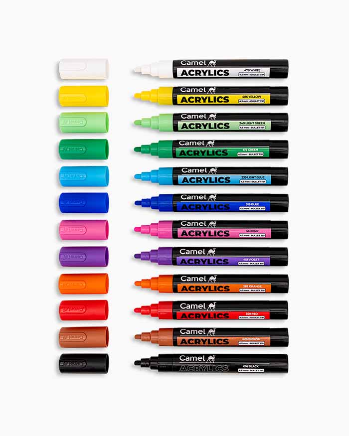 Camel Acrylic Markers (Set of 12)