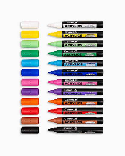 Camel Acrylic Markers (Set of 12)