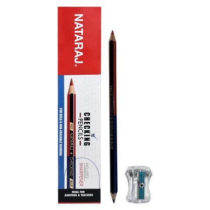 Nataraj CHECKING Red-Blue Pencil (Pack of 10)