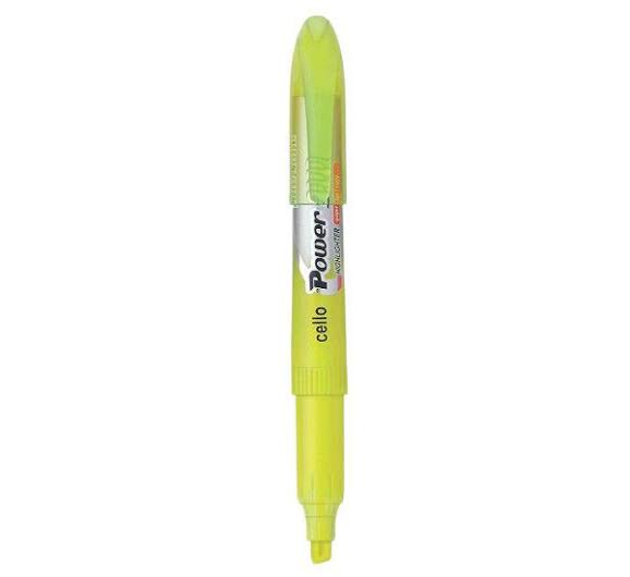 Cello POWER Highlighter YELLOW (Pack of 10)