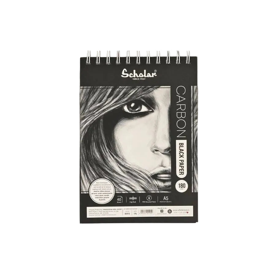 Scholar A5 Carbon Sketch Pad (40 Sheets)