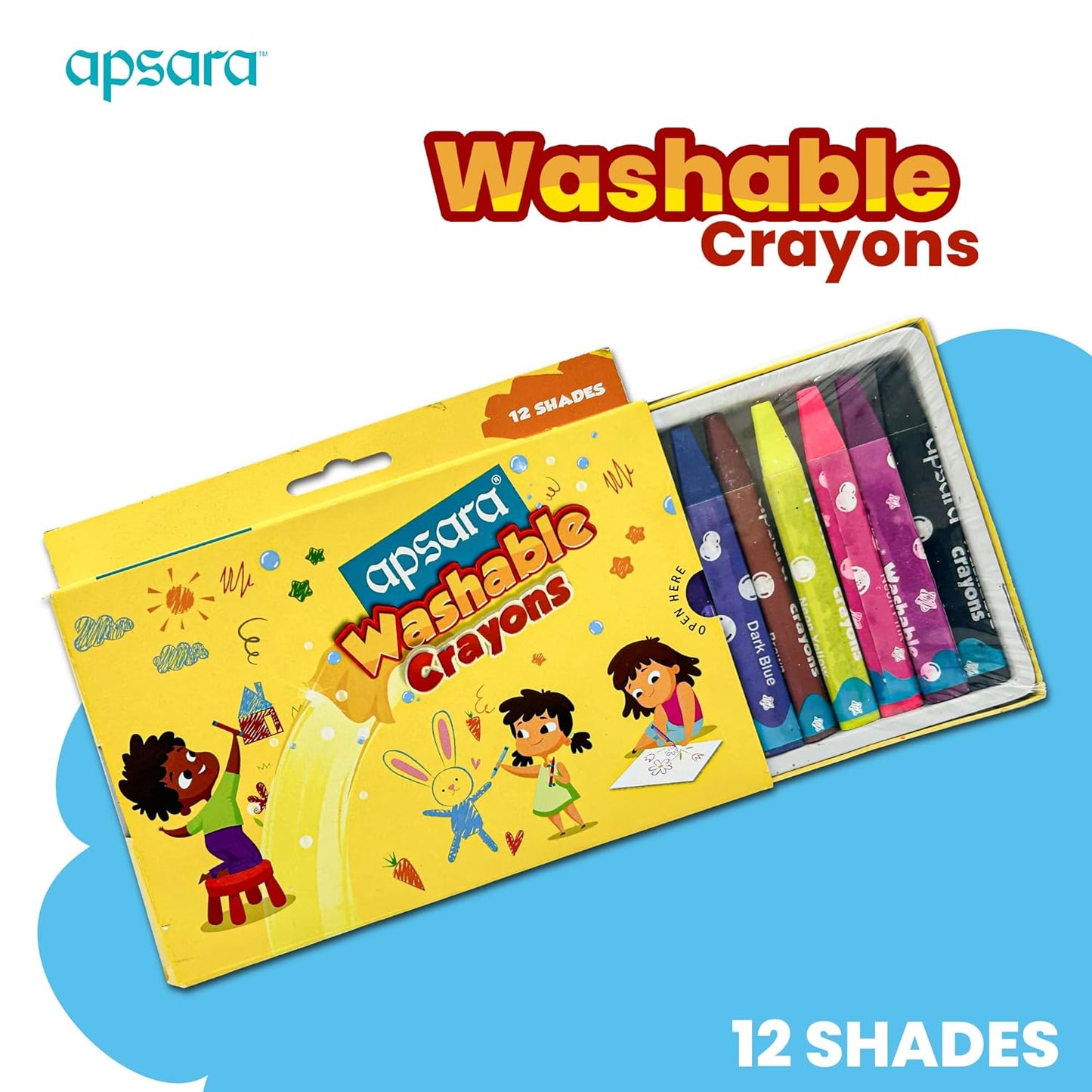 Apsara WASHABLE WAX Crayons