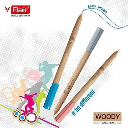 Flair WOODY Ball Pen (Pack of 10)